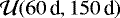$\mathcal{U}(60\,\textrm{d},150\,\textrm{d})$