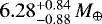 $6.28^{+0.84}_{-0.88}\,M_{\oplus}$