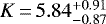 $K\,{=}\,5.84^{+0.91}_{-0.87}$
