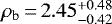 $\rho_{\textrm{b}}\,{=}\,2.45^{+0.48}_{-0.42}$