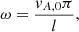 $$ \begin{aligned} \omega = \frac{{ v}_{A,0} \pi }{l}, \end{aligned} $$