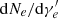 $ {\rm d}N_{e}/{\rm d}\gamma^\prime_{e} $