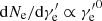 $ \mathrm{d}N_{\mathrm{e}}/\mathrm{d}\gamma^\prime_{\mathrm{e}} \propto {\gamma^\prime_{\mathrm{e}}}^{0} $