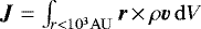 $\bm{J} = \int_{r<10^3 \mathrm{AU}} \bm{r} \,{\times}\, \rho \bm{v} \, \mathrm{d}V $