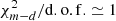 $ \chi_{m-d}^2/{\rm d.o.f.} \simeq 1 $