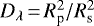 $D_{\lambda}\,{=}\,R_{\textrm{p}}^2 / R_{\textrm{s}}^2$