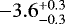$-3.6^{+0.3}_{-0.3}$