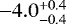 $-4.0^{+0.4}_{-0.4}$