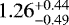 $1.26^{+0.44}_{-0.49}$