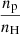 $ \frac{n_{\mathrm{p}}}{n_{\mathrm{H}}} $