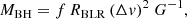$$ \begin{aligned} M_{\mathrm{BH}} = f \, R_{\rm BLR} \, (\Delta { v})^2 \ G^{-1}, \end{aligned} $$