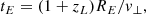 $$ \begin{aligned} t_E = (1+z_L) R_E /{ v}_\perp , \end{aligned} $$