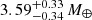 $ 3.59_{-0.34}^{+0.33}\, M_{\oplus} $