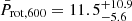 $ \bar{P}_{\mathrm{rot,}600}=11.5_{-5.6}^{+10.9} $