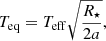 $$ \begin{aligned} T_{\mathrm{eq} } = T_{\mathrm{eff} }\sqrt{\frac{R_{\star }}{2a}}, \end{aligned} $$
