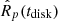 $ \hat{R}_p(t_{\mathrm{disk}}) $