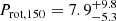 $ {P_{\text{rot,150}}}=7.9_{-5.3}^{+9.8} $