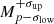 $ M_{p-\sigma_{\mathrm{low}}}^{+\sigma_{\mathrm{up}}} $
