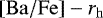 ${\left[\mathrm{Ba}/\mathrm{Fe}\right]}-r_{\mathrm h}$