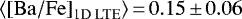 $\langle\bafe_{\textrm{1D~LTE}}\rangle\,{=}\,0.15\,{\pm}\,0.06$