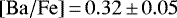 ${\left[\mathrm{Ba}/\mathrm{Fe}\right]}\,{=}\,0.32\,{\pm}\,0.05$