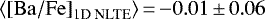 $\langle\bafe_{\textrm{1D~NLTE}}\rangle\,{=}\,{-}0.01\,{\pm}\,0.06$