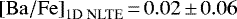 $\bafe_{\textrm{1D~NLTE}}\,{=}\,0.02\,{\pm}\,0.06$