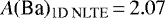 $A(\textrm{Ba})_{\textrm{1D~NLTE}}\,{=}\,2.07$