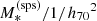 $ {M_*^{\mathrm{(sps)}}}/{1/h_{70}}^2 $