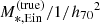$ {M_{*,\mathrm{Ein}}^{\mathrm{(true)}}}/{1/h_{70}}^2 $