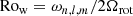 $$ \begin{aligned} \mathrm{Ro}_{\rm w}=\omega _{n,l,m}/2\Omega _{\rm rot} \end{aligned} $$