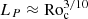 $ L_P \approx \mathrm{Ro}_{\mathrm{c}}^{3/10} $