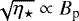 $\sqrt{\eta_{\star}} \propto B_{\textrm{p}}$