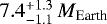 $7.4_{-1.1}^{+1.3}\, M_{\textrm{Earth}}$