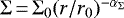 $\Sigma\,{=}\,\Sigma_0 (r/r_0){}^{-\alpha_{\Sigma}}$