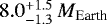 $8.0_{-1.3}^{+1.5}\, M_{\textrm{Earth}}$