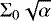 $\Sigma_0\sqrt{\alpha}$
