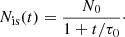 $$ \begin{aligned} N_{\rm is}(t)=\frac{N_0}{1+t/\tau _0}\cdot \end{aligned} $$