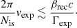 $$ \begin{aligned} \frac{2\pi }{N_{\rm is}}{ v}_{\rm exp}\lesssim \frac{\beta _{\rm rec}c}{\Gamma _{\rm exp}}\cdot \end{aligned} $$