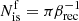 $ N^{\mathrm{f}}_{\mathrm{is}}=\pi\beta^{-1}_{\mathrm{rec}} $