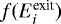 $f(E^{\textrm{exit}}_i)$