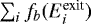 $\sum_i f_b(E_i^{\textrm{exit}})$