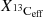 $ X_{^{13}\mathrm{C}_{\mathrm{eff}}} $