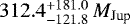 $312.4^{+181.0}_{-121.8}\,M_{\textrm{Jup}}$