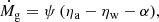 $$ \begin{aligned} \dot{M}_{\rm g} = \psi \,(\eta _{\rm a} - \eta _{\rm w} - \alpha ), \end{aligned} $$