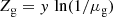 $$ \begin{aligned} Z_{\rm g} = y\,\ln (1/\mu _{\rm g}) \end{aligned} $$