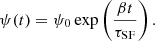 $$ \begin{aligned} \psi (t) = \psi _0 \exp \left(\frac{\beta t}{\tau _{\rm SF}}\right). \end{aligned} $$