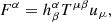 $$ \begin{aligned} {{F}^{\alpha }}=h_{\beta }^{\alpha }{{T}^{\mu \beta }}{{u}_{\mu }} , \end{aligned} $$