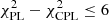 $ \chi^2_{\rm PL}-\chi^2_{\rm CPL}\leq6 $