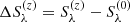 $ \Delta S_\lambda^{(z)}=S_\lambda^{(z)}-S_\lambda^{(0)} $